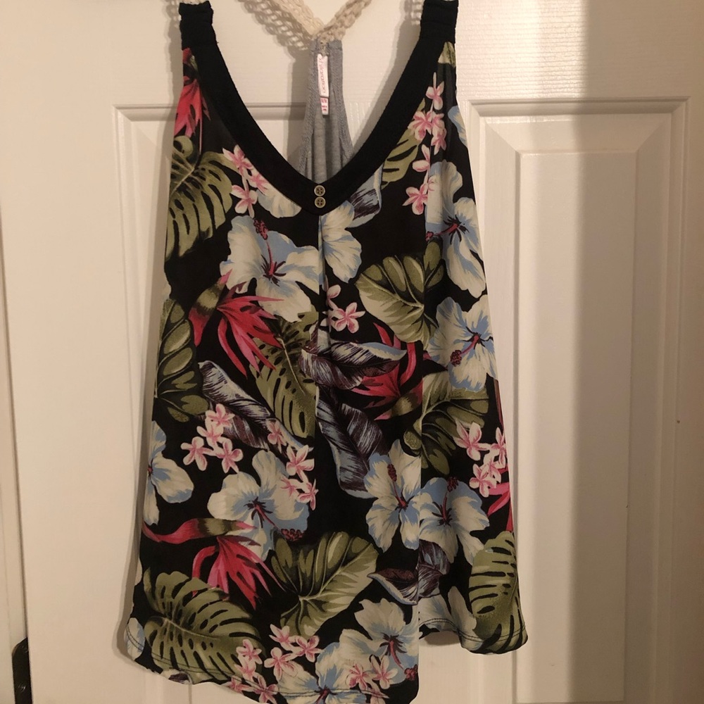 Floral racerback tank